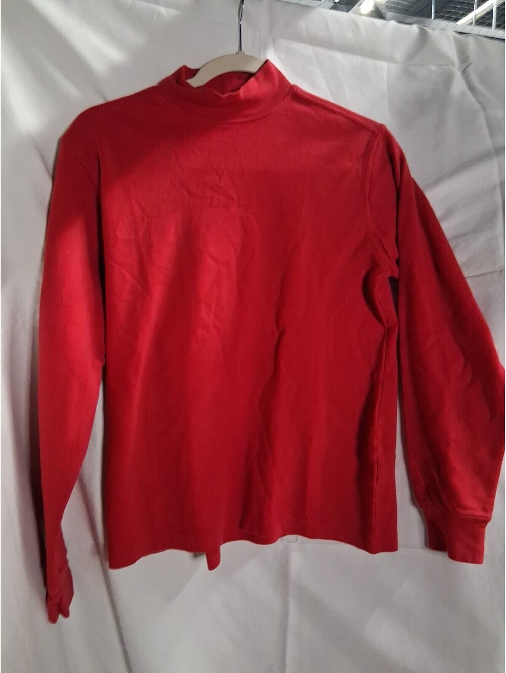 LANDS' END Long Sleeve Red Mock Neck TOP Small N2